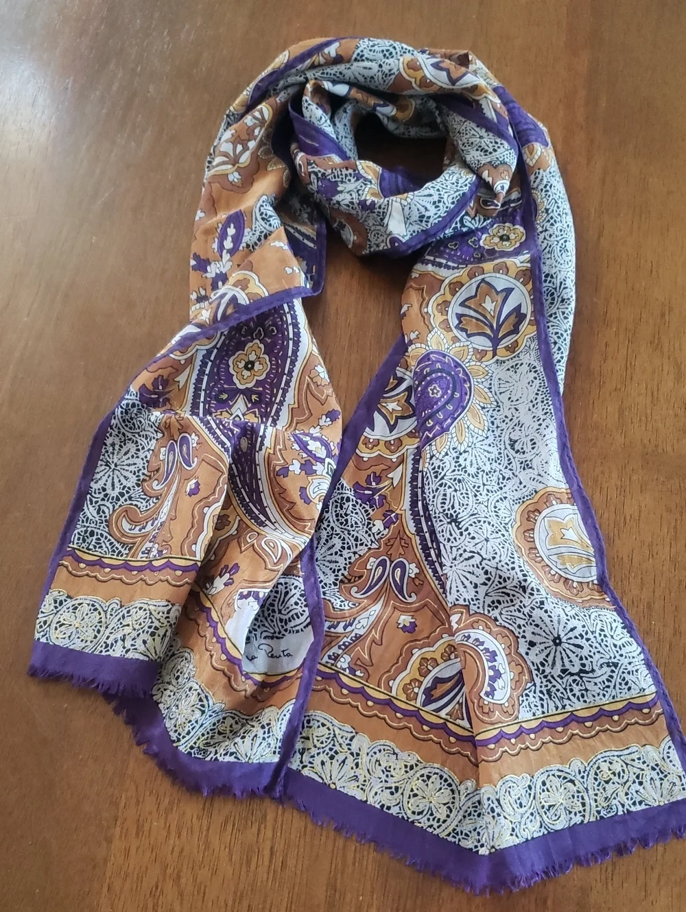 Oscar de la Renta Silk Oblong Scarf